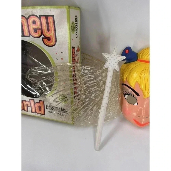 Vintage Ben Cooper Halloween (2) Costumes Wand Wings Mask Tinkerbell Walt Disney - Picture 2 of 16